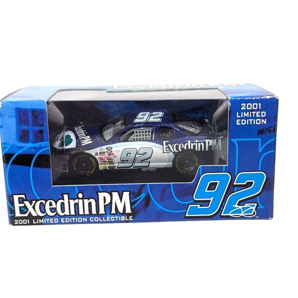 Racing Champions NASCAR Jimmy Johnson 2001 #92 Excedrin PM Diecast Car Blue NIP